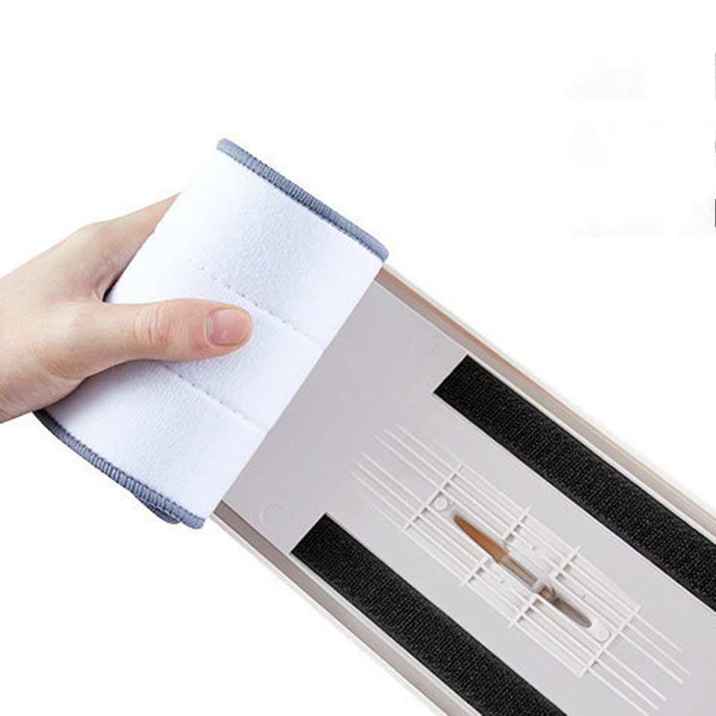 Lazy Man Free Lavado de Manos Raspador Plano Trapeador Trapeador de Microfibra Trapeador Cubo Varilla Trapeador Prácticas Herramientas de Limpieza (Beige 2PCS x trapeador)