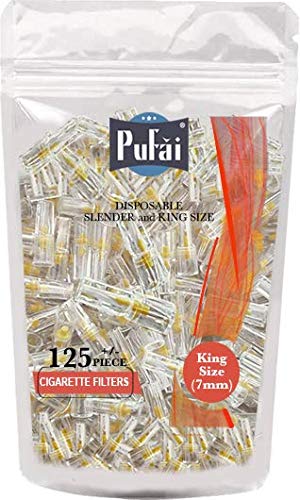 Slender Sigara Filtresi Tar Katran Süzen 7 mm Uyumlu Ağızlık 125 Adet 1 Paket