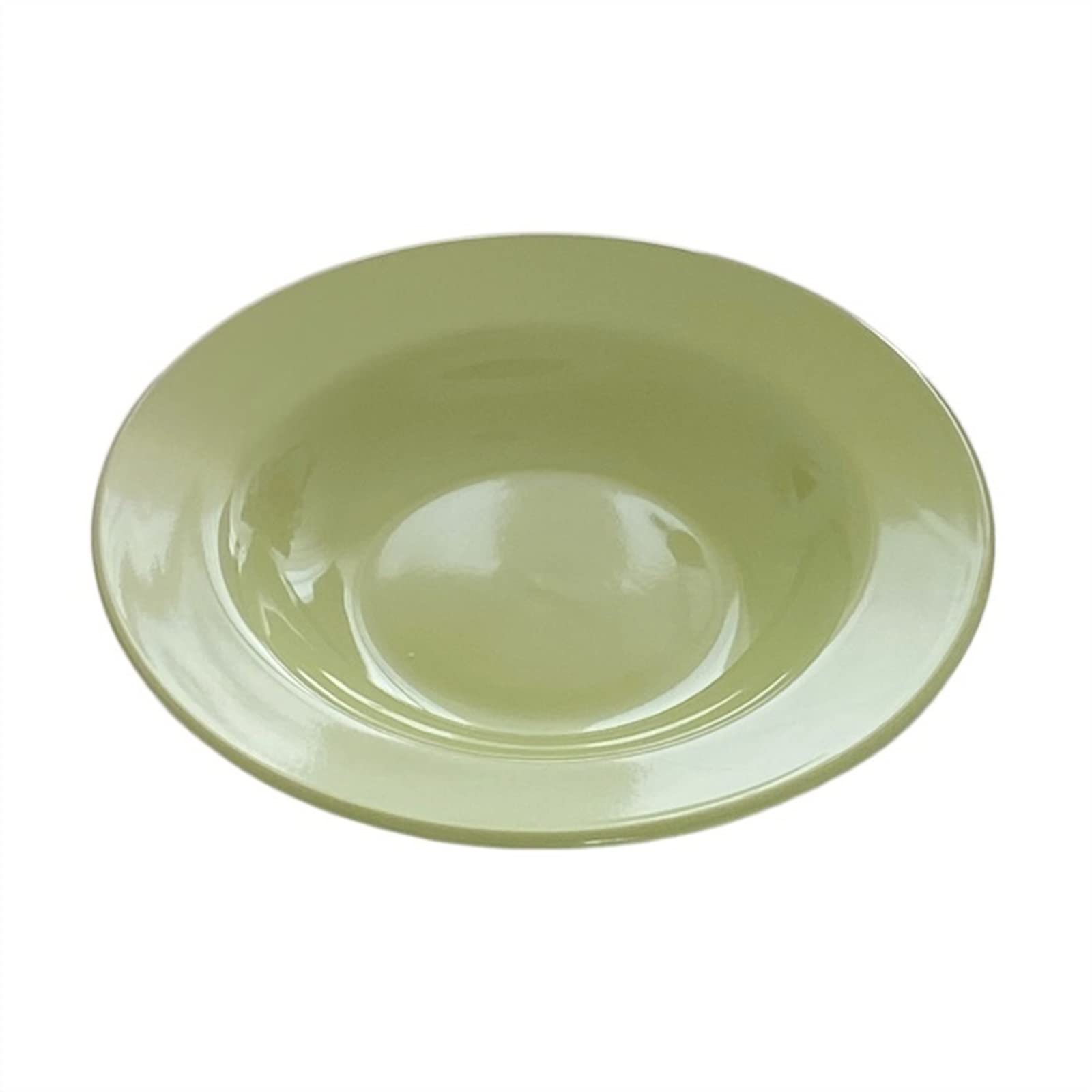 zastawa stołowa Prosta zielona miska na makaron ceramiczny talerz zupy domowa miska na zupę restauracja kawiarnia miska sałatkowa jednokolorowy talerz deserowy talerz na makaron okrągły głęboki talerz