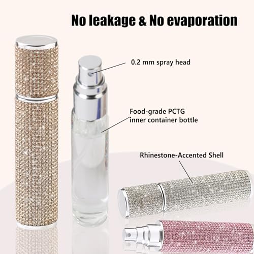 Botellas atomizadoras de perfume recargables 10 ml 3 piezas miniatura 4