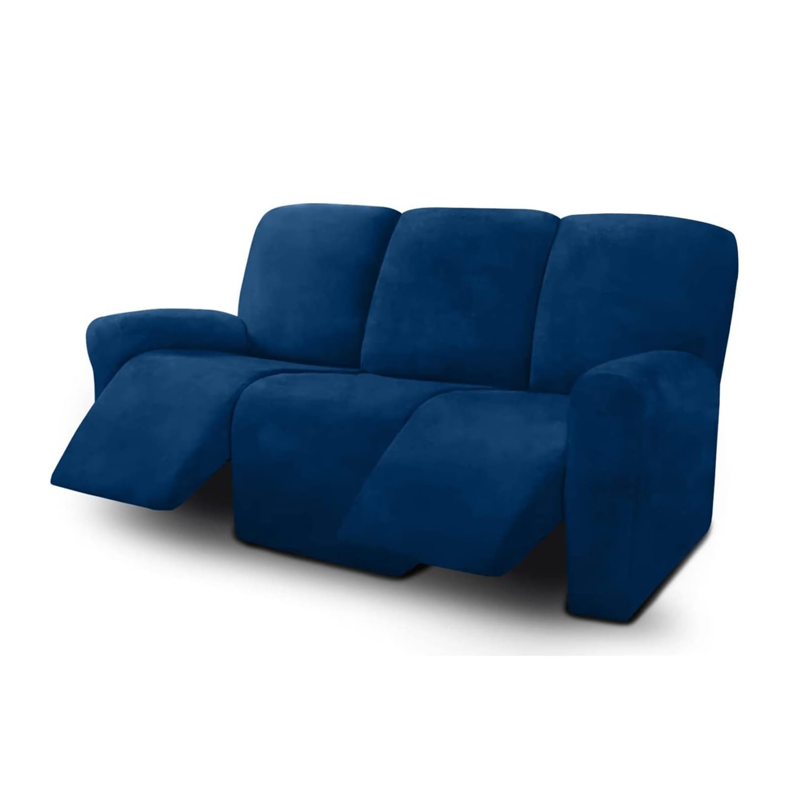 WJHDWYD 3 Seater Sofa Cover Reclining Sofa Cover 8 Pieces Stretch Sectional Sofa Slipcover for Reclining Furniture Protection 3 Sofa Slipcovers Plush Sofa Cover(Navy)