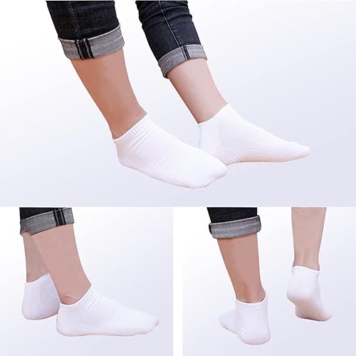 Miniatura 7 de DOOVID Calcetines antideslizantes de agarre para mujeres y hombres, calcetines tobilleros de algodón, calcetines de yoga, calcetines de pilates,