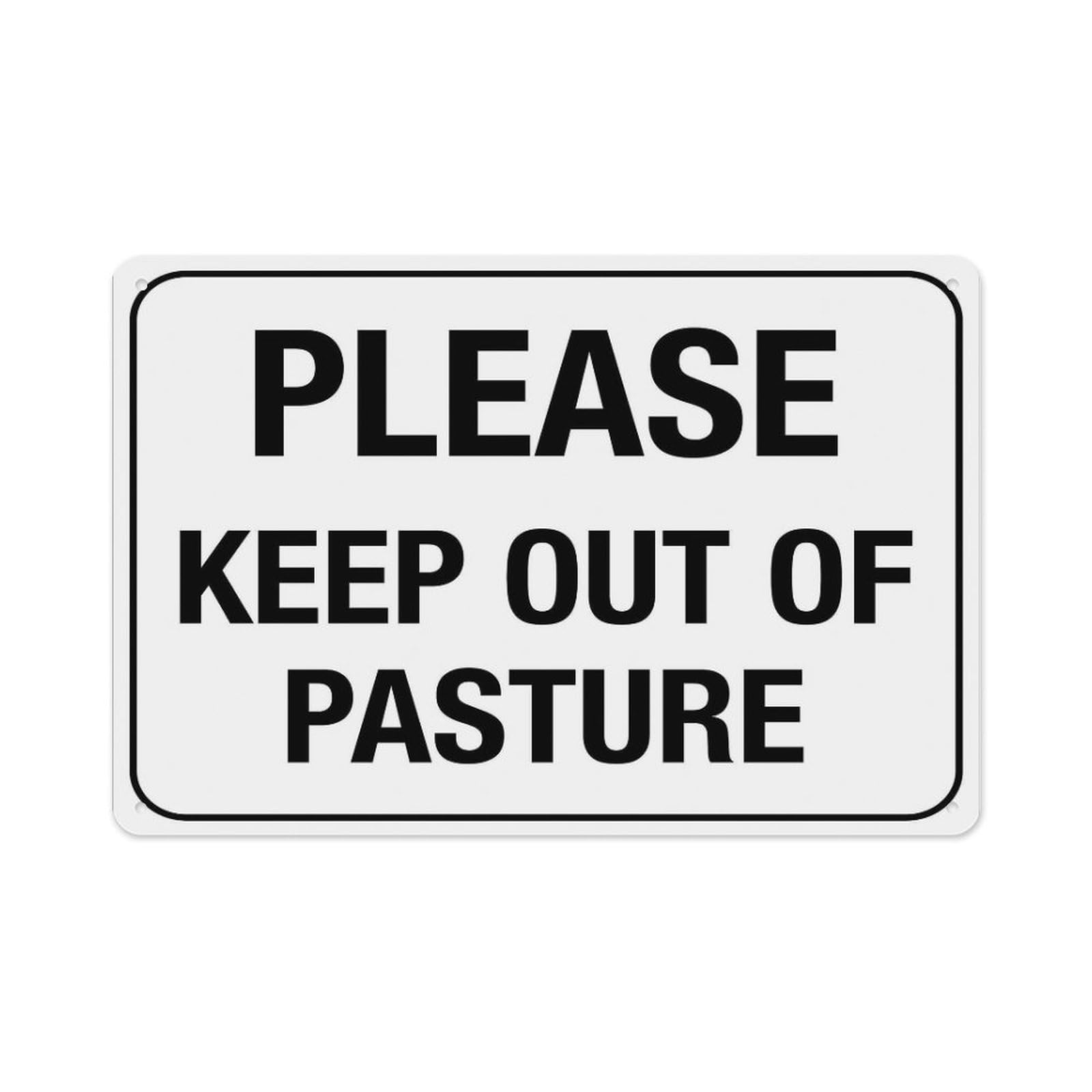 No Unauthorized Pasture Entry Aluminum Tin Sign 8×12 Inch, Home Garden Outdoor Wall Plaque