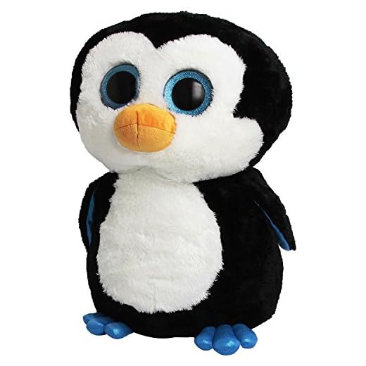 TY 7136803 - Waddles Boo X-Large - Pinguin schwarz/weiß, 42 cm, Beanie Boos, Glubschis