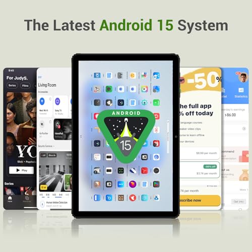 Image of 2025 Tablet 11 inch Android 15 Tablets with Keyboard Stylus Mouse: 2K IPS Tablette (2000x1200), 36GB+256GB(2TB TF), 5G /2.4G Dual WiFi, 8-Core 1.6GHz, 8000mAh,8+13MP, BT5.0 /GPS-Black
