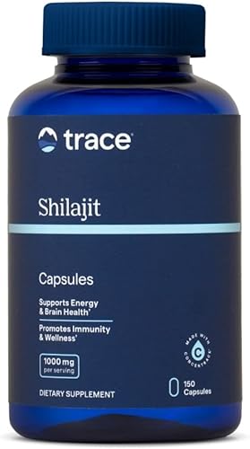 Trace Minerals Shilajit 1000mg - Suplemento mineral para la salud cerebral y la función inmunológica - Fórmula de apoyo energético saludable con