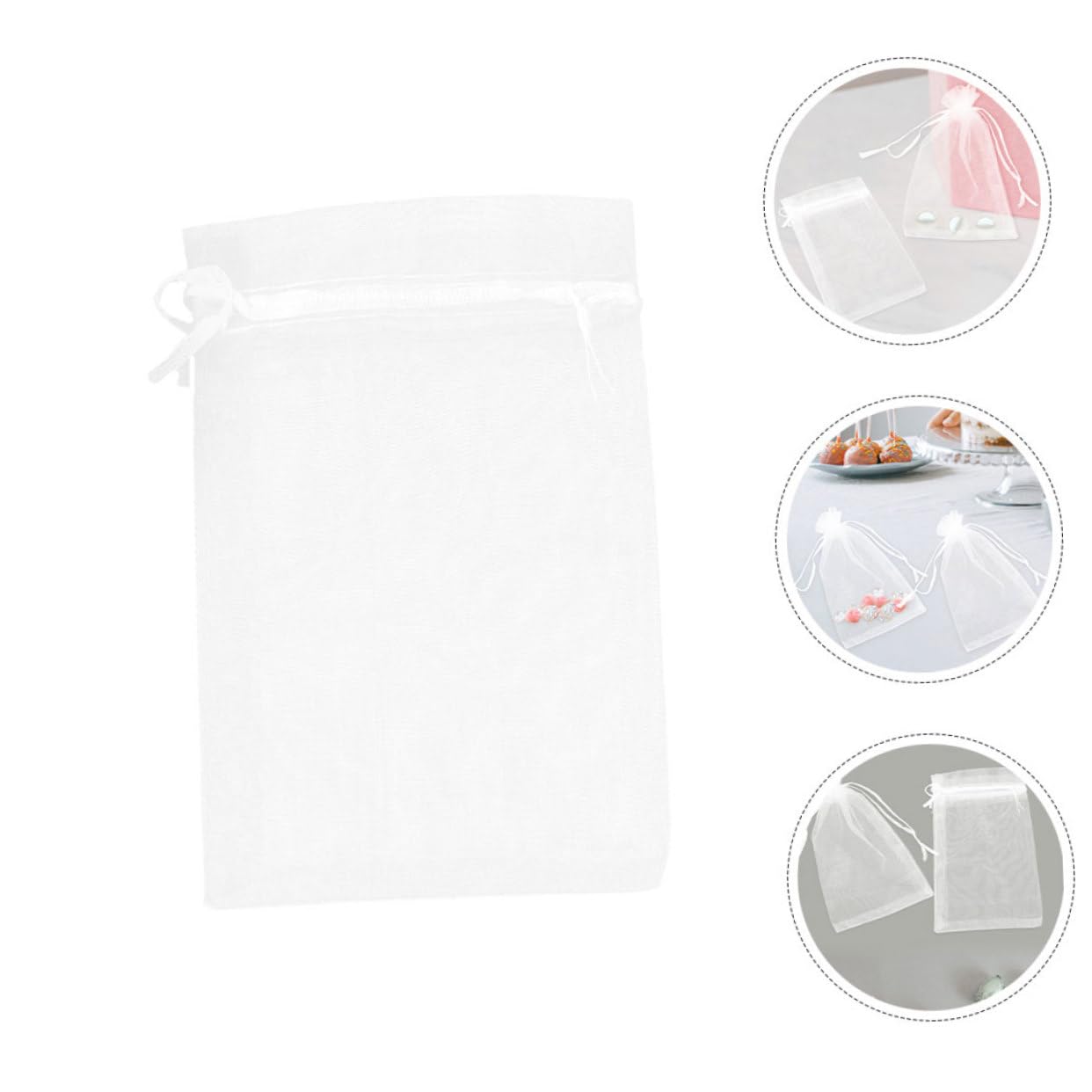 SHINEOFI 250stücke Organza Geschenktüten Mit Zugband Transparente Mesh Design Beutel Für Hochzeiten Partys Süßigkeiten Und Kleine