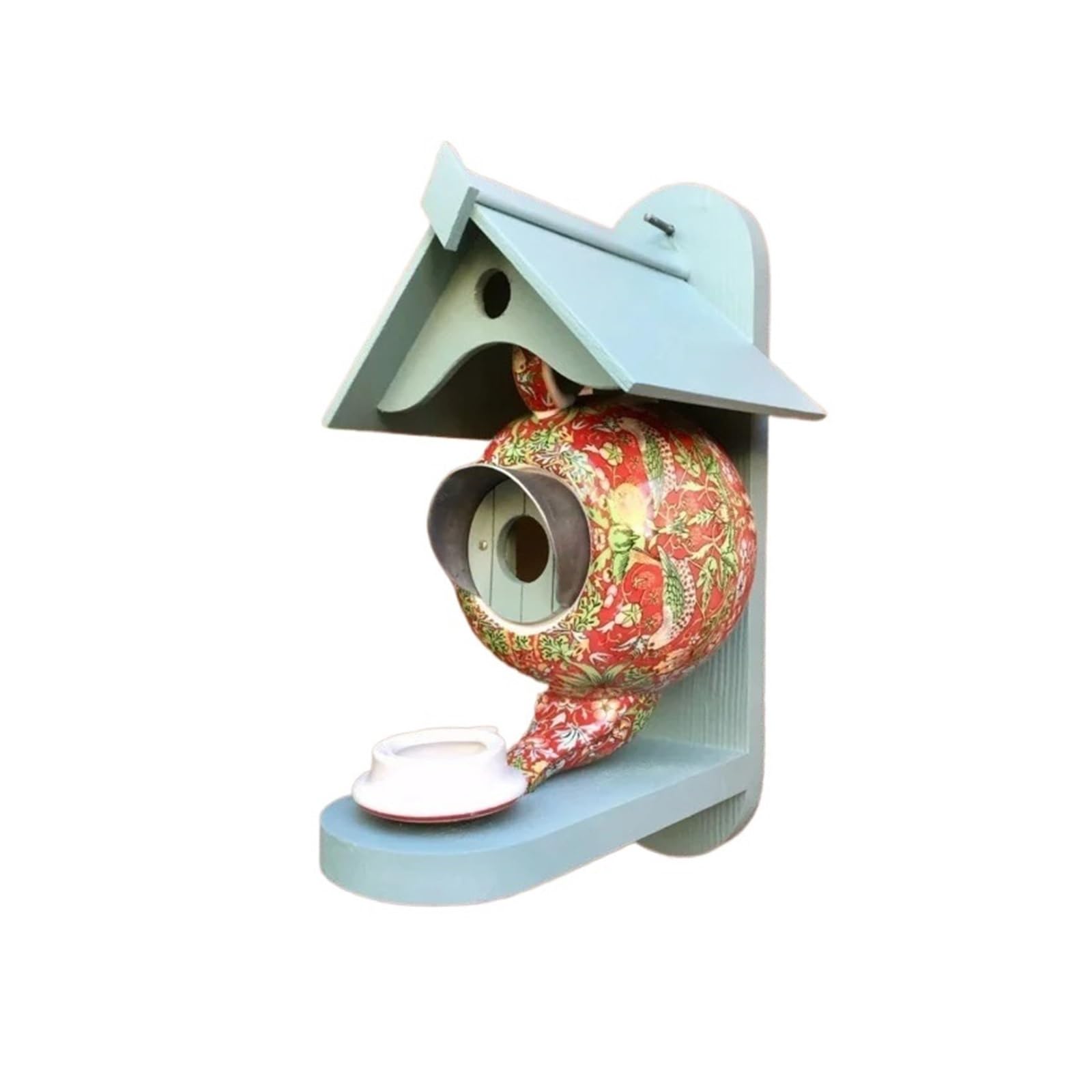 Karmnik Dla Ptaków Czajniczek Budki Wiszące Karmniki Kolibrów Dzikich Drewniany Ceramiczny Żywiczny Domek Wystrój Ogrodu łAtwy W Utrzymaniu(Red)