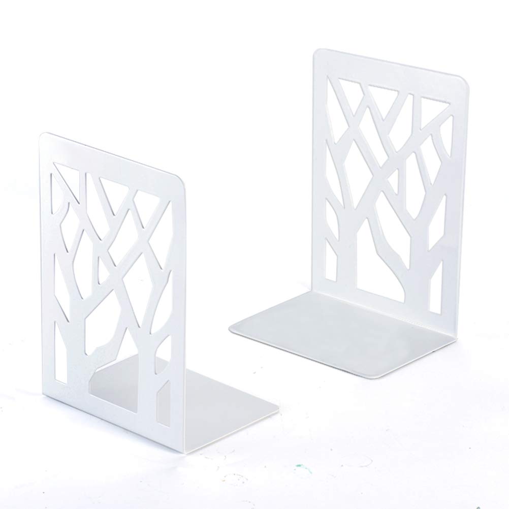 Book Ends, Bookends, Bookends Heavy Duty, Book Ends for Book Shelves, Decorative Metal Book Stopper or Bookworms Gifts, Abstract Desgin Book Dividers Holders Stand for Office, Library