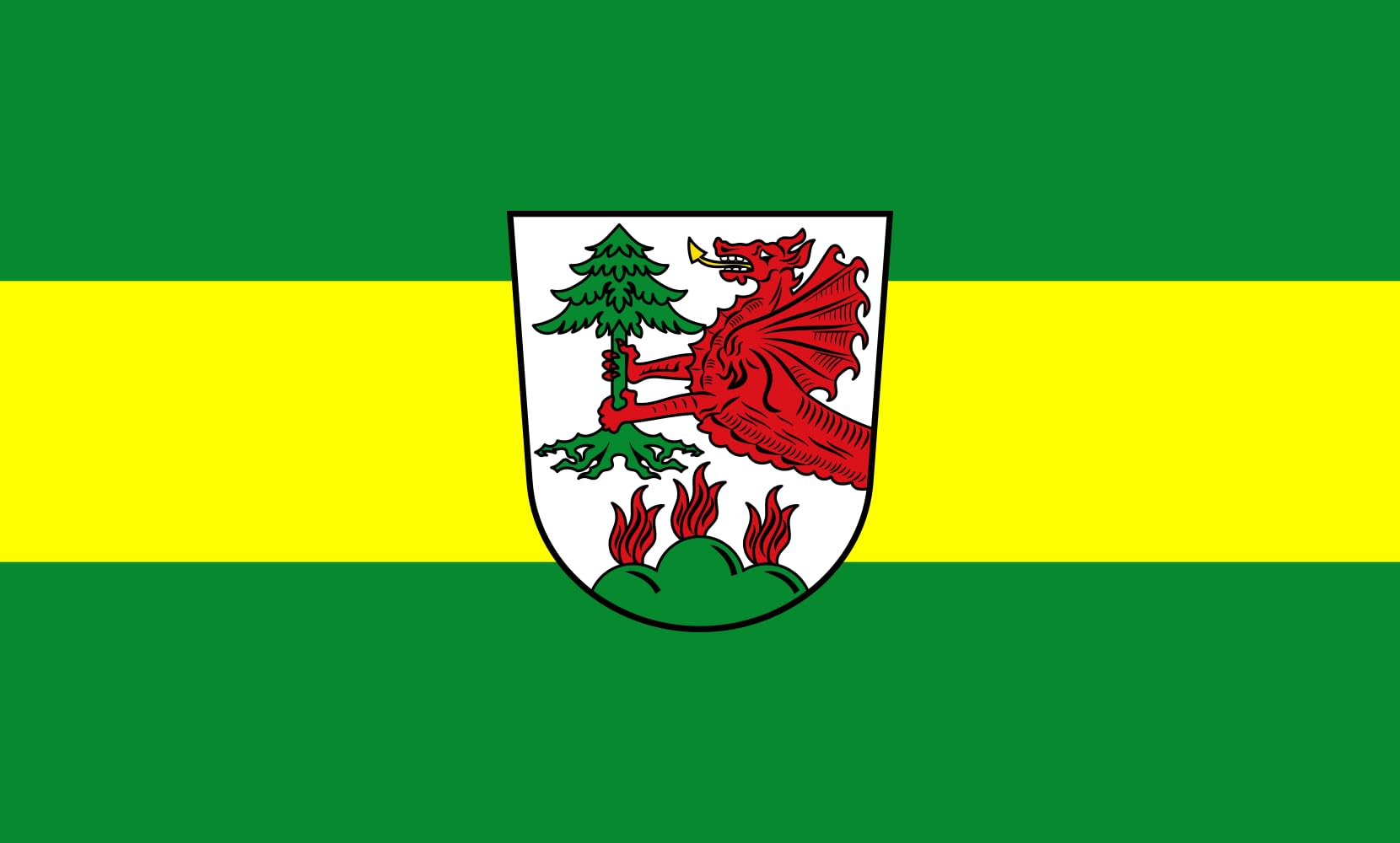 Drapeau paysage Wald 90x150cm grand format de 1.35m²