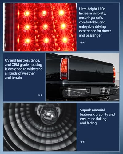 Image of Nilight Taillight Assembly Compatible with 2003-2006 Chevy Silverado Pair