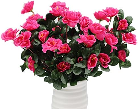 Lopkey Outdoor Artificial Red Azalea Bush Rose Red