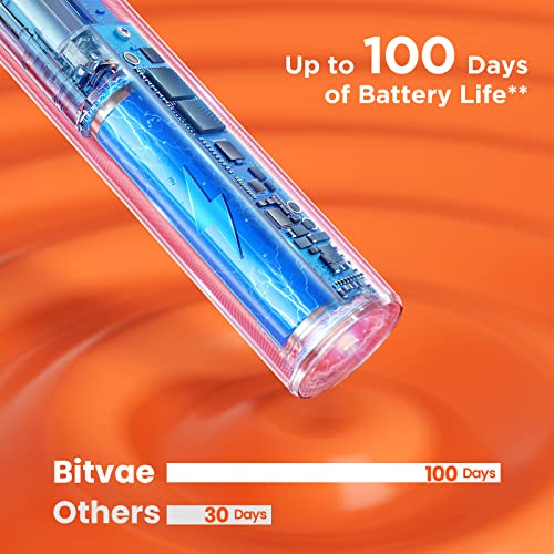 Bitvae Ultrasonic Whitening Toothbrush, Rechargeable Electric Toothbrush, S2 Sonic Toothbrush With 8 Brush Heads & Travel Case, 5 Modes, 4 Hr Charger Last 100 Days Power Toothbrush #TOP2