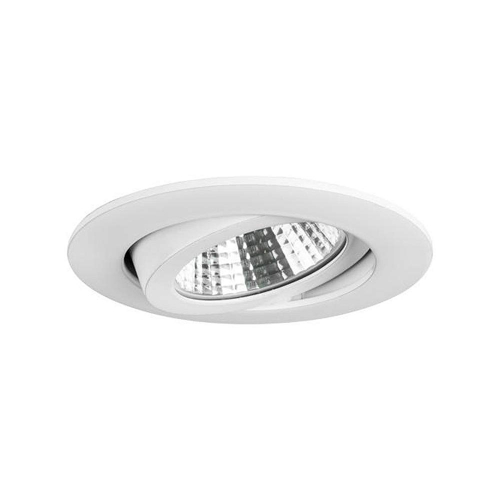 Foco LED empotrable BB03, Focos Empotrables LED, IP20, redondo, 230 V, 6 W, 3000 K, 640 lm, 38°, orientable 30°, intensidad regulable, color blanco