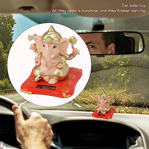 Figura Solar Ganesha Decorativa para Auto miniatura 4
