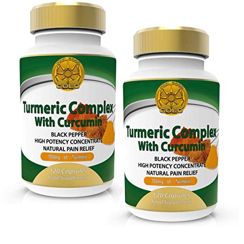 2 x Cúrcuma Curcumina Con Bioperine Pimiento Negro Para Absorción Máxima. 1500mg Potencia Más Alta. 95% Curcuminoides Estandarizados. 120 Cápsulas de Veg. Hecho Reino Unido. Satisfacción Garantizada.