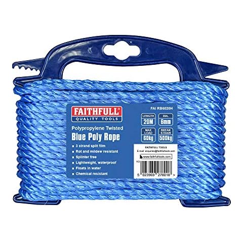 Faithfull Blue Twisted Poly Rope 6mm Dia Cover