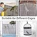 Tucnoeu Bird Cage Seed Catcher,2Pcs Adjustable Bird Cage Cover Skirt Seed Guard Universal Birdcage Net Nylon,for Parrot Cage Seed Guard White and Black (Not Include Birdcage)