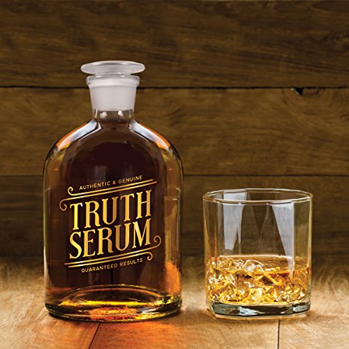 Fred BOTTLED UP Glass Spirits Decanter, Truth