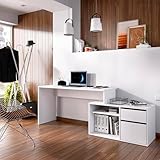 Dmora Scrivania Gardena, Scrittoio Multiposizione da Ufficio o cameretta, Tavolo da Studio...