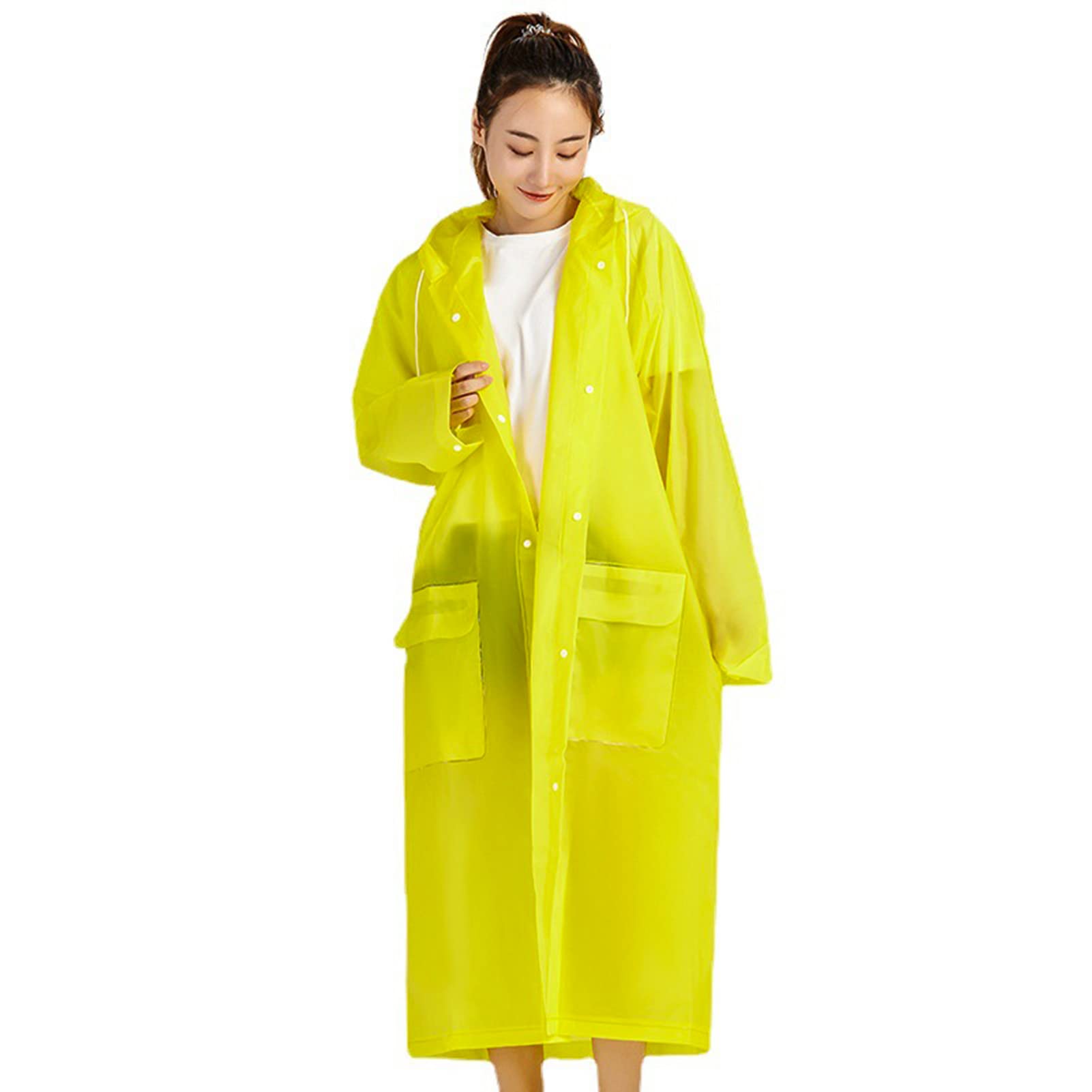 Veste de pluie capuche portable et imperméable long femmes extérieur