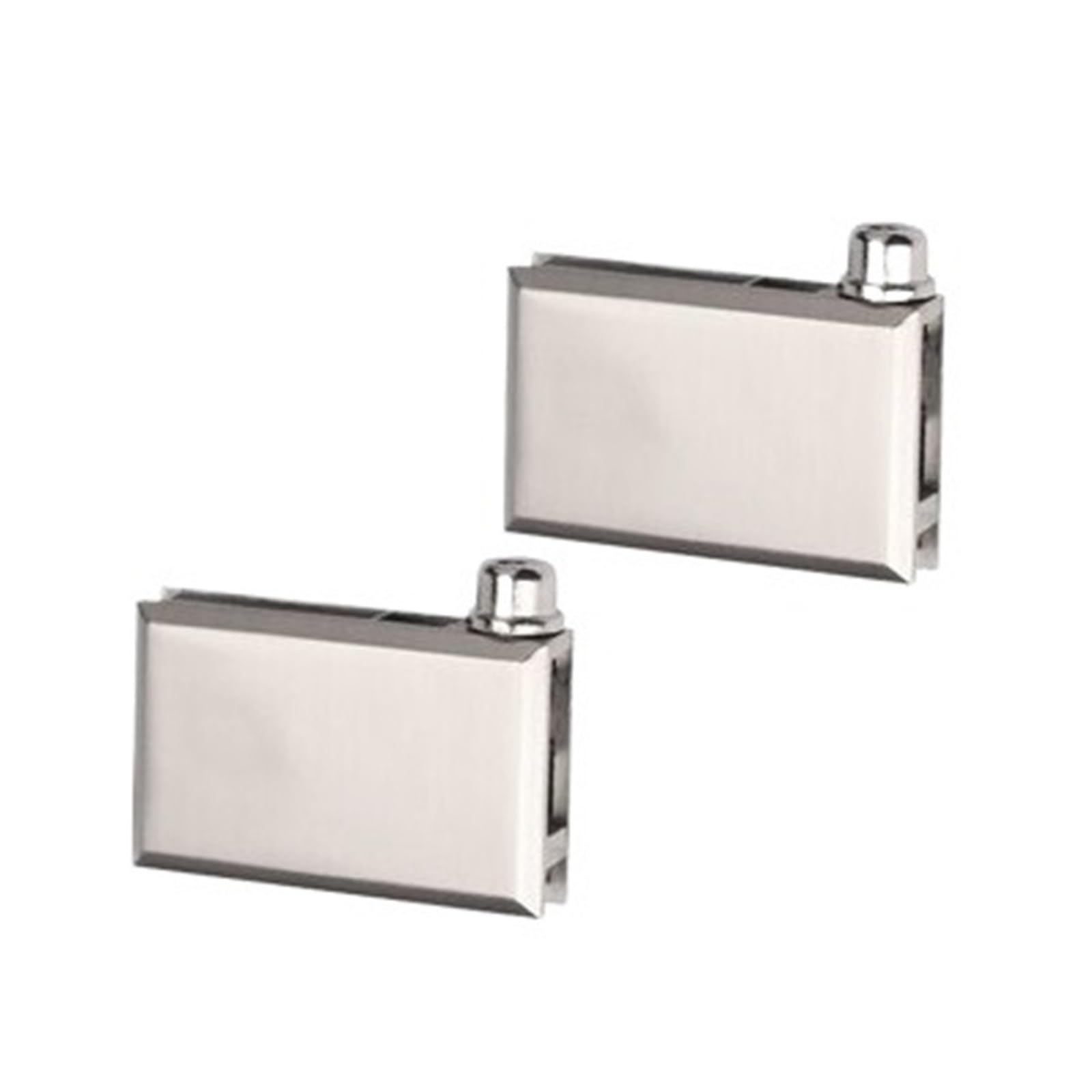 1Pair 5-8MM Glass Pivot Door Hinge Book Cabinet Cupboard Display Showcase Brushed Matte Black Gold(Brushed Nickel)