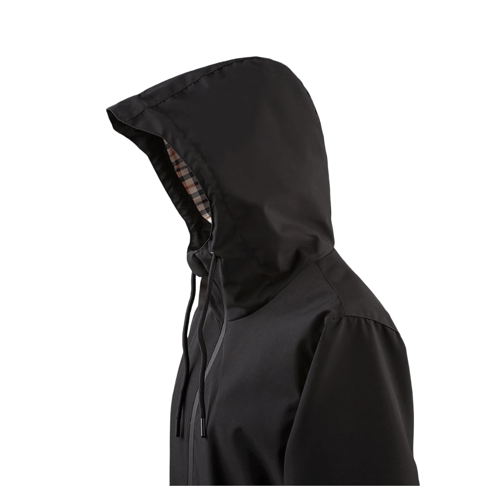 Generisch Trench Giacca da donna con cappuccio, giacca a vento per le mezze stagioni, elegante giacca a vento, giacca antipioggia, lunga impermeabile, trench per attività all'aperto, escursionismo