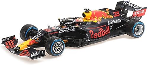 Minichamps 110211333 1:18 Red Bull Racing Honda RB16B-Max Verstappen-Winner Belgian GP 2021 Coche miniatura coleccionable, multicolor