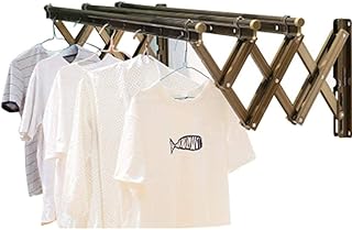 Naścienny składany stojak do suszenia， Suszarka do suszenia akordeon Pralnia oszczędzająca Składana ścienna Suszarka ze stali nierdzewnej Suszarka Suszarka Kompaktowa Design | 374 LB Uzyskaj Clothesho
