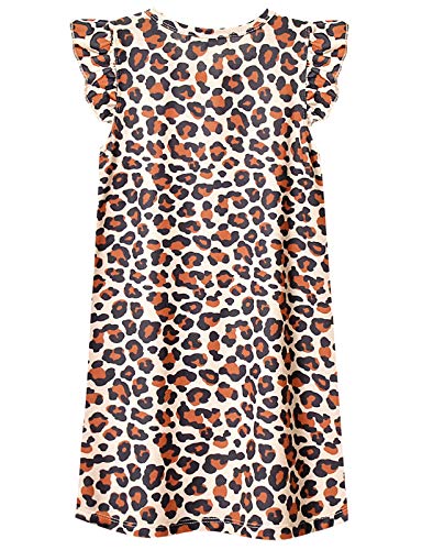 Perfashion Girls Nightgowns Soft Sleepwear Nightdress Flutter Sleeve Kitten/Rabbit Pajamas 4-13 Years2