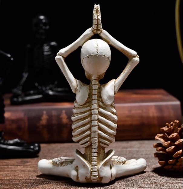 Set de 4 Figuras de Calaveras de Yoga Decoración Halloween miniatura 6