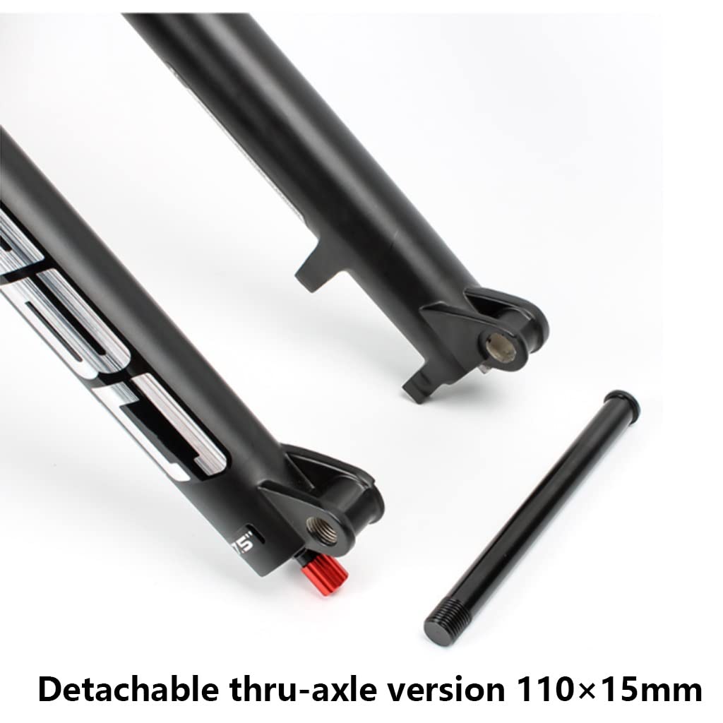 Widelec z zawieszeniem pneumatycznym MTB 27,5/29 cala rower górski przednie widelce podróżne 140 mm oś przelotowa 110 x 15 mm wzmocnienie 1-1/2 cala stożkowe ręczne blokady tłumienie odbicia