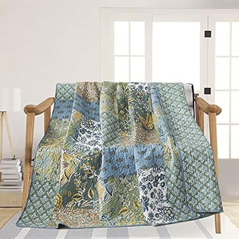 NEWLAKE Reversible Cotton Throw Blanket Cover