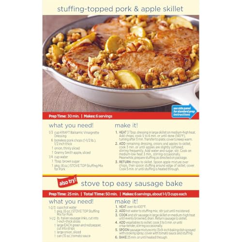 Image of Stove Top Pork Stuffing Mix, 6 OZ (Pack of 4)