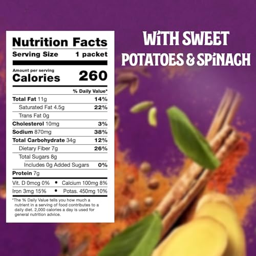 Image of Patak's Ready-to-Eat Meals Variety Pack, Butter Chickpeas, Veggies, Chickpea, Veggie Korma, Lentil, Tikka Masala, Microwave for Quick Dinners, Lunch, Serve with Rice, Naan, 10.5 oz, 6-Pack