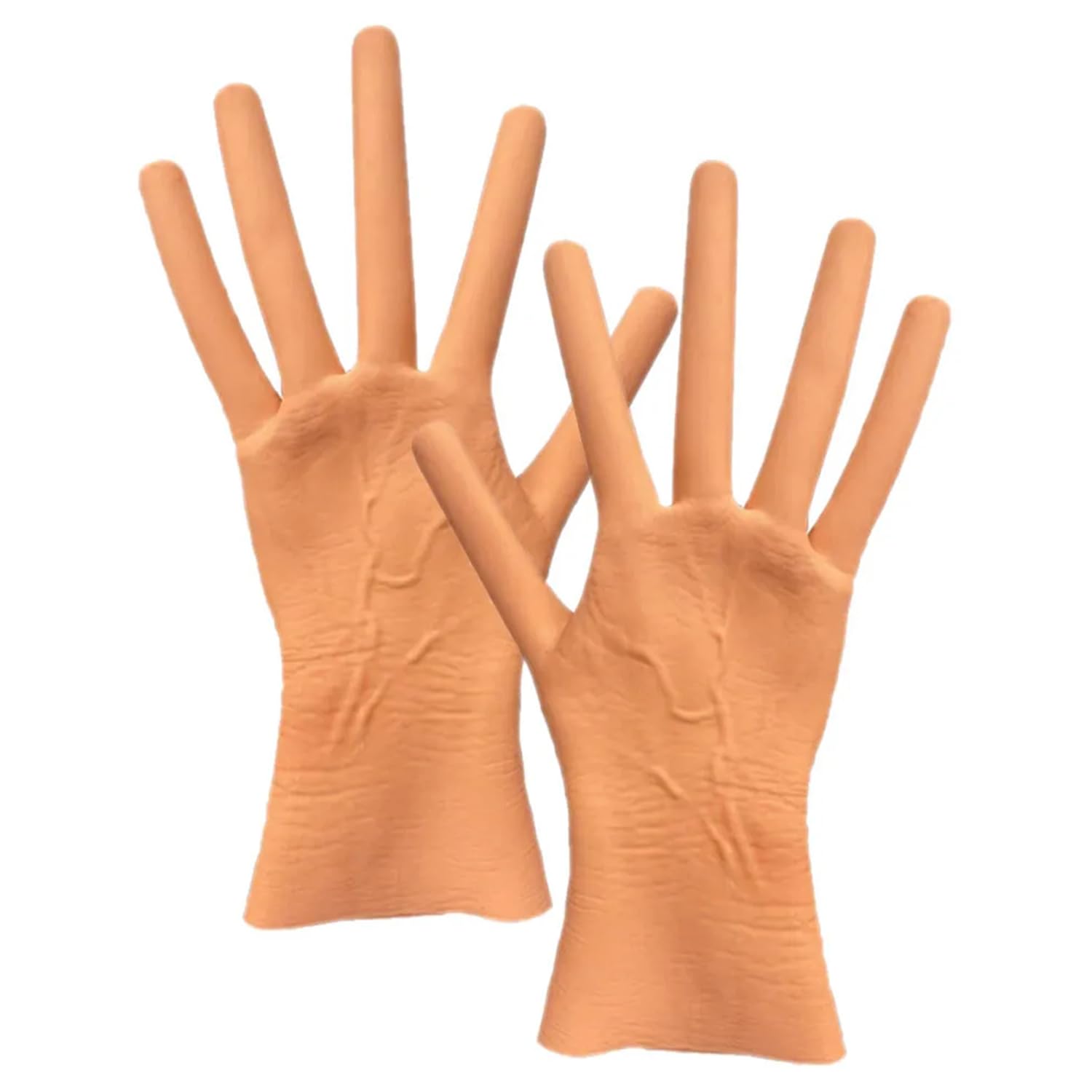 FUNLOV Hot Dog Scary Party Props Gothic Gloves, Cosplay Glove Halloween Costume Gloves, Party Costume Gloves, Halloween Costume Accessory Full Finger Gloves