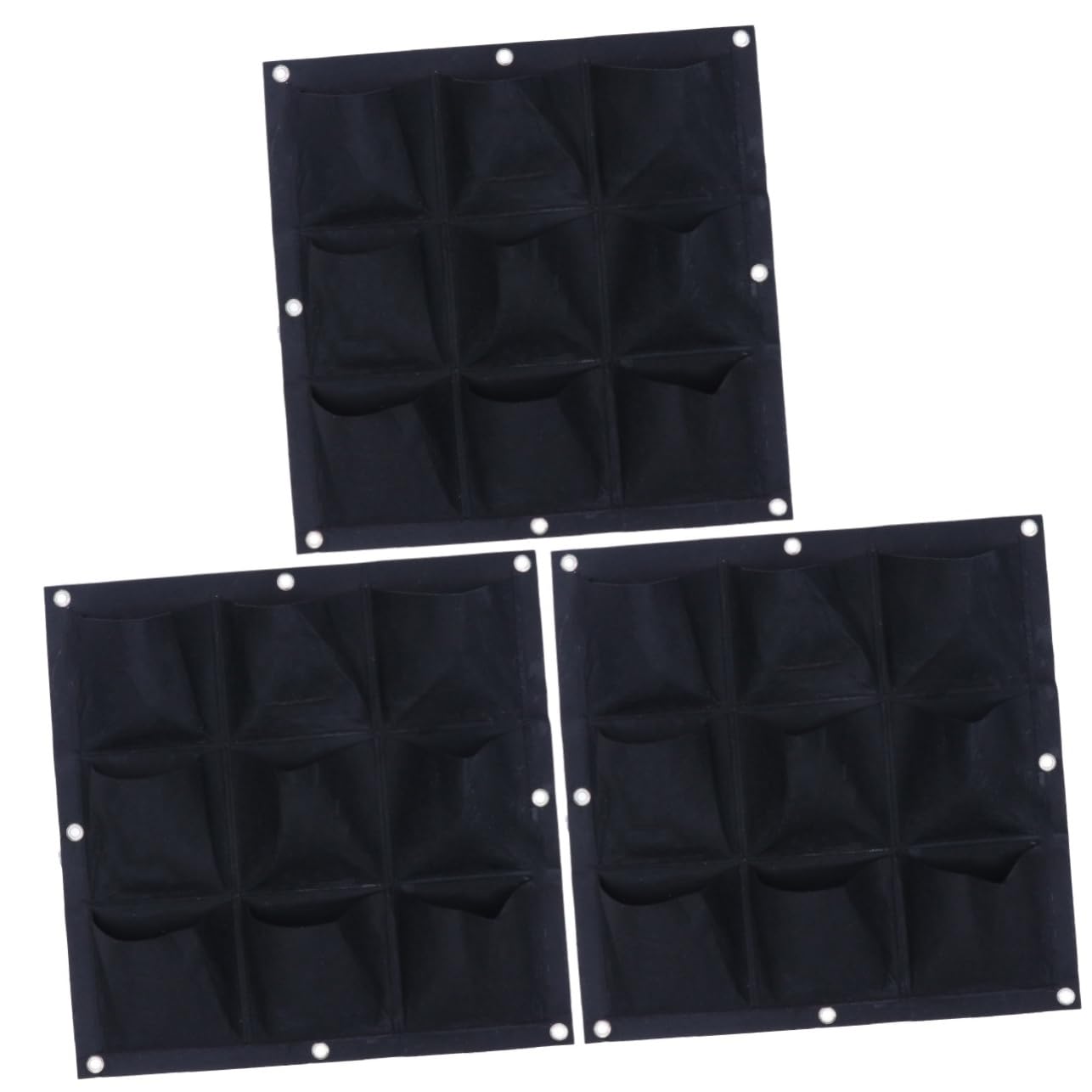 Sosoport 3 Piezas Jardinera Vertical Colgador De Pared De Plantas Bolsa De Cultivo De Plantas Jardin Vertical Bolsa De Plantas para Colgar En La Pared Maceta Cuadrada Sintió Cuadrado