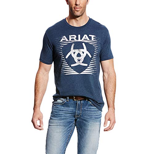 Image of Ariat Male Shade Tee T-Shirt Navy Heather Small