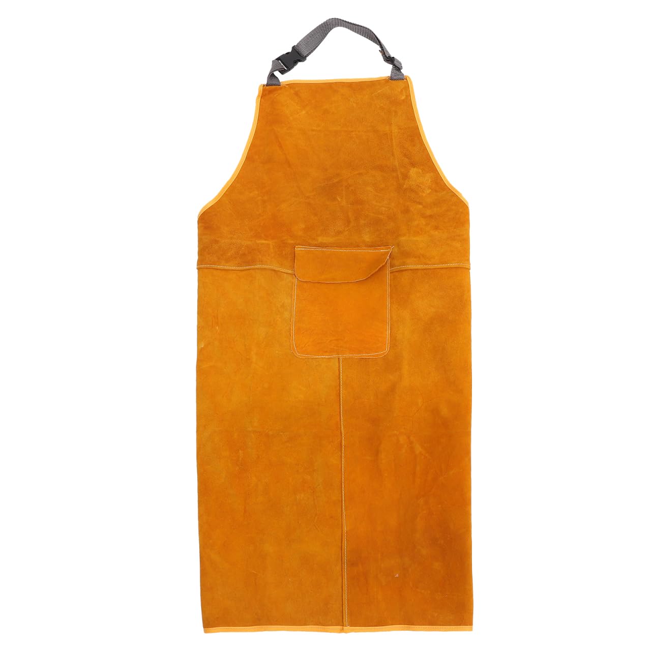 HOMSFOU Delantal De Cuero Para Soldadura Ropa Protectora Gruesa Con Bolsillos Resistente a Abrasión Y Al Fuego Ajustable Para Talleres Y Uso Profesional 35.43X23.62In