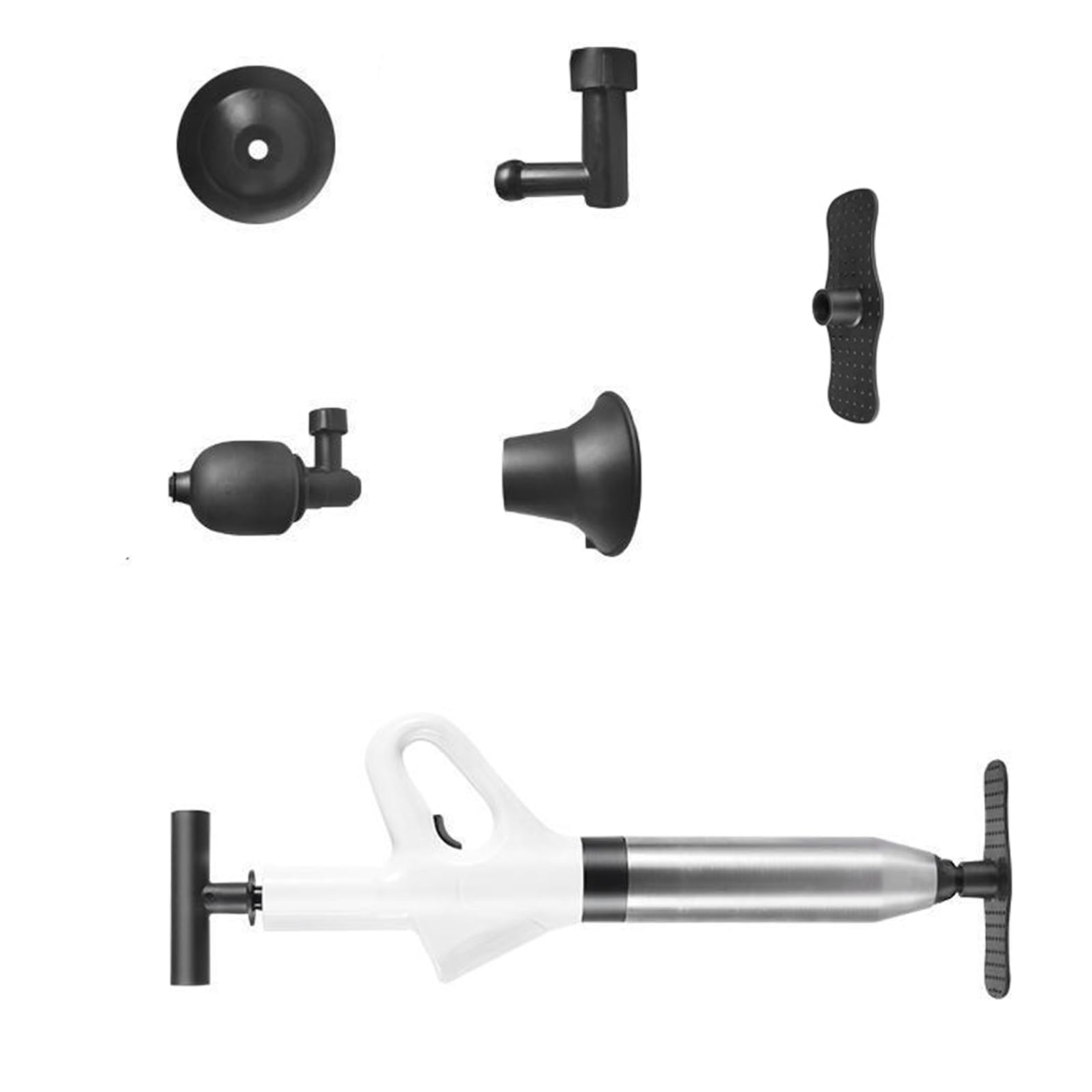 Buxuaaaa Air Pressure Pipe Unclogger 8 KPa 3 Attachments for Toilet Sink Shower Drain Maintenance Clog Remover for Toilets Sinks