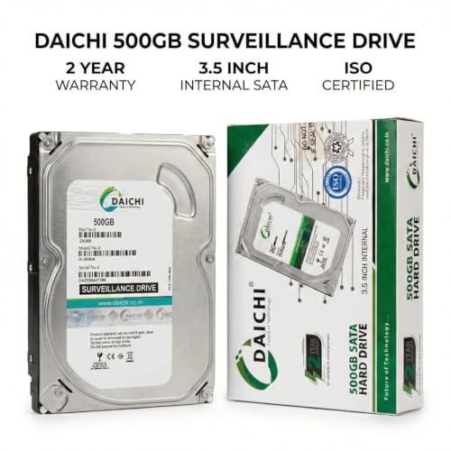 Image of 500GB SATA HDD 3.5 Inch Portable & Reliable Storage Hard Drive Desktop Surveillance Internal Hard Disk Drive Fast Data Transfer