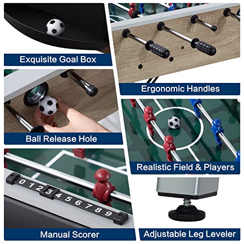 48-Game-Room-Size-Folding-Foosball-Table-Foldable-Space-Saving-Table-Soccer-Game-w2-Balls-for-Home-Arcade-Game-Room-Family-Game-Night-Perfect-for-Kids-Adults-Easy-Assembly 48 Game Room Size Folding Foosball Table Foldable Space Saving Table Soccer Game w2 Balls for Home Arcade Game Room Family Game Night Perfect for Kids Adults Easy Assembly