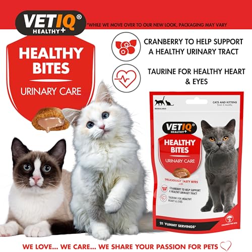 VETIQ Healthy Bites Urinary Care Treats for Cats & Kittens 3+ Months, with Cranberry, Taurine and Prebiotic Fibre, 65 g (Pack of 8) - Image 4