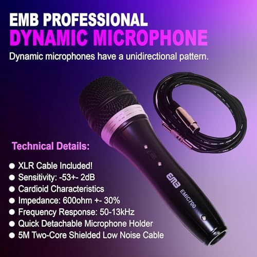 Mackie ShowBox All-in-One Battery Powered Performance Rig with Bluetooth Bundle with Pro XLR Mic Cable, Dynamic Microphone, and Adjustable Speaker Stands - Complete Live Sound