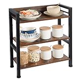 OUTBROS Countertop Shelf Organizer, 3 Tier Standing Kitchen Spice Rack, Desktop Storage Shelves with