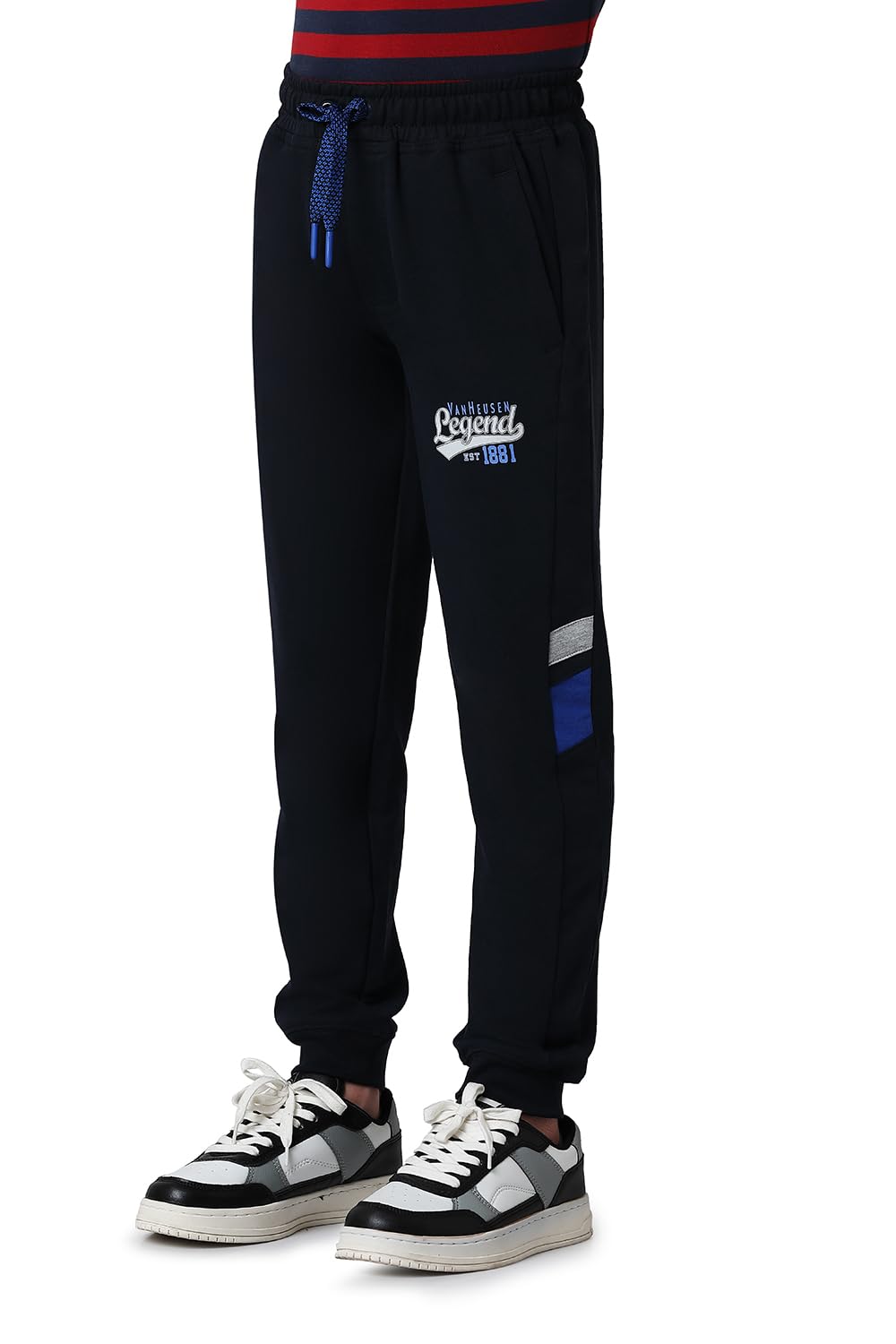 Van Heusen Boys Regular Fit Joggers - Cotton Terry Blend - Smart Tech, Easy Stain Release, Anti Stat, Ultra Soft, Moisture Wicking_52403_Navy_7-8 Years 1