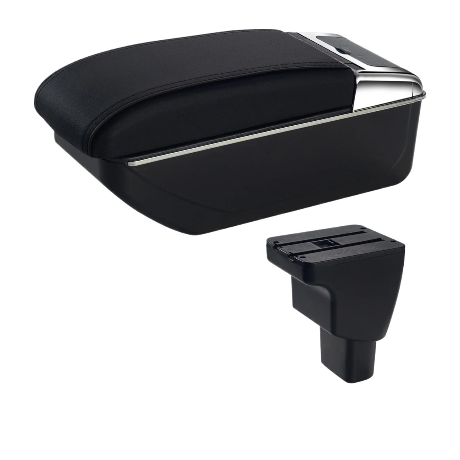 UMDJJU For Hyundai I10 Car Armrest Box Interior Parts Details Retrofit Storage Accessories USB Car Centre Console Armrest Box(A2 Black Line No USB)
