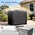Quictent 30 Gallon Outdoor Deck Box, Resin Waterproof Lockable Storage Box for Patio Cushions, Garden Tools, Pool Accessories, Weatherproof Outdoor Storage Container (Black)