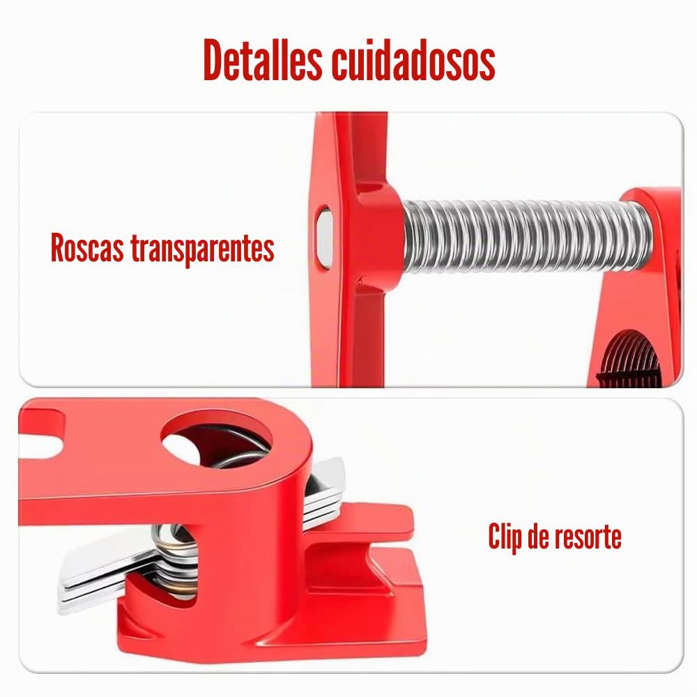 NEWFUN 4 Piezas Abrazadera de Tubo para Carpintería, 3/4 '' Juego de Abrazaderas de Metal de Madera, Abrazadera de liberación Rápida para Trabajar Madera, Mangueras, Tubos y Cables
