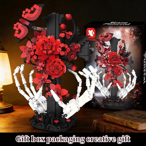 Gothic Decor Gothic Cross Skull Hands Building Set Halloween Decor(901PCS) - image 4
